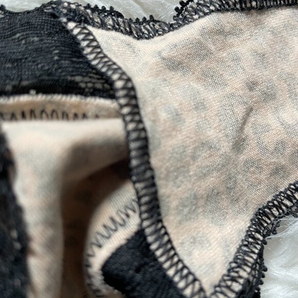NWOT PINK Victoria's Secret X-Low Rise Cheekster Animal Print Black Lace Trim L - Picture 6 of 8
